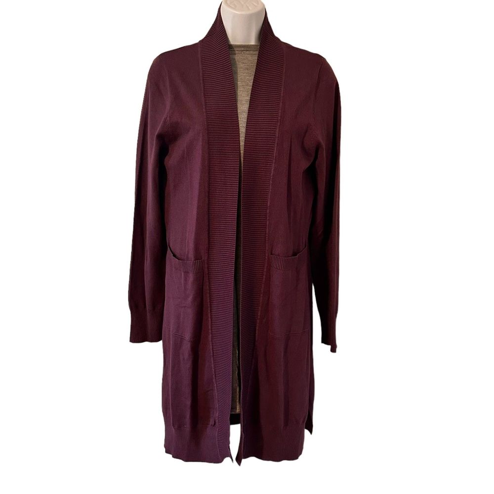 Now & Foreve Purple Long Cardigan Sweater Size M/L